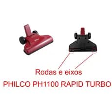 kit de reparo compatível com Aspirador Ph PH1100 RAPID TURBO Rodas Dianteiras + eixos