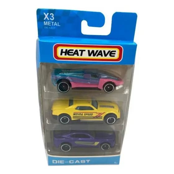 Kit Com 3 Carrinhos De Coleção Carro Metal Die Cast Coleção