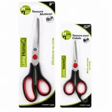 Kit Duas tesouras Aço Inox polegadas '9' Multiuso e '5,5' Para cabelo
