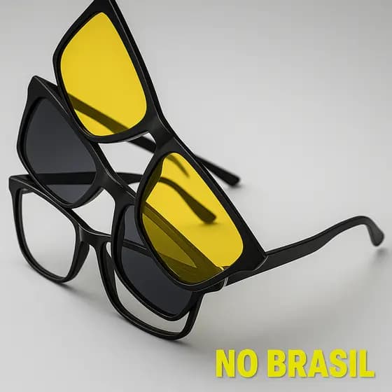 armação de óculos clip on 3 em 1 com fixação magnética feito em acetato unissex masculino e feminino