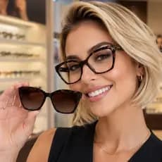 Óculos Clip On Feminino 2 em 1 sol e para Grau Gatinho Ilook Fashion Vinho Lentes Polarizadas