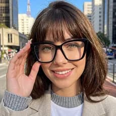 Armação Feminina ILOOK Retro Chic  Óculos para Grau UV400 Filtro Azul