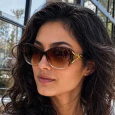 Óculos de Sol Feminino Fashion Oversized Ilook Preto Elegante com Acabamento Dourado Raposa Estilo Blogueira Luxo