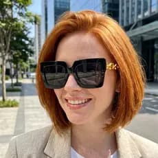 Óculos Feminino Trend Ilook Fashion Moderno Preto com Proteção UVA UVB