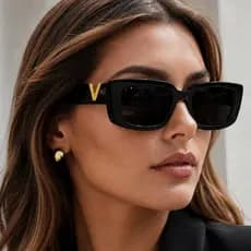 Óculos de Sol Feminino Ilook Gatinho UV400 Dourado Resina Retrô