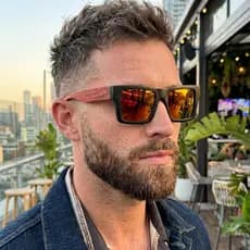 Óculos de Sol Masculino Quadrado Ilook Moda Street Preto Fosco Armacao Espessa Duravel