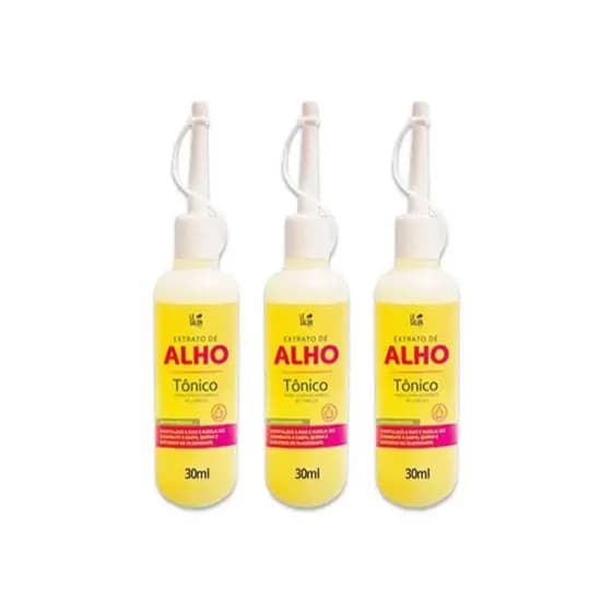 Kit 3 Unidades Tonico Fortalecimento de Alho 30ml - Le Salon