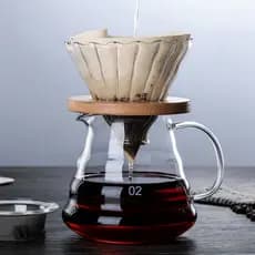 Chaleira De Vidro Filtro Passador Café 600ml Borossilicato