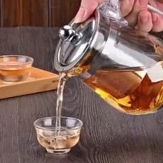 Chaleira Chá Vidro Infusor 900ml Bule Chá Promoção