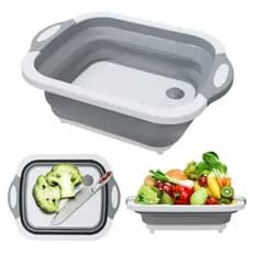 Tábua Bacia Cesta Retrátil Silicone Multifuncional Cozinha
