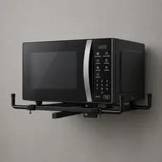 Suporte para Microondas  QS-70  Aço Carbono Reforçado Até 35kg 43x40cm Preto e Branco