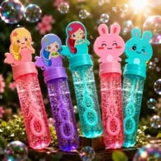Bolha De Sabão Brinquedo Bastão Modelo Circulo Bacia Cor Sortida Divertido