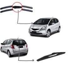kit 3 palhetaS Limpador Parabrisa Dianteiro Traseiro  Honda New Fit 2009 2010 2011 2012 2013 2014