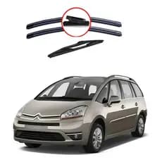 Kit 3 Palheta limpador Parabrisa Diantanteira Trase Citroen C4 Picasso 2009 2010 2011 2012 2013 2014