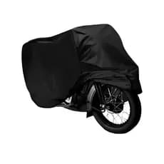 Capa De Cobrir Moto Preta 100% Imperméavel Couro Sintético proteção sol, chuva, poeira, riscos