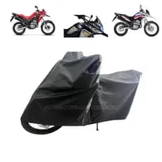 Capa Couro Cobrir Moto Impermeável Proteção Sol Chuva poeira