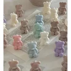 Kit 70/80/100 Mini velas em formato de ursinho aromatizada lembrancinhas batizado/ nascimento/aniversário com essência