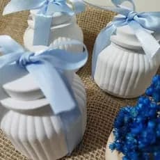 KIT 10 velas no pote de gesso para lembrancinhas casamento/ aniversário/ padrinhos/presente