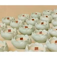Castiçal vasinho cachepôs flor de lótus para velas( 3,6,10 unidades)