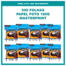 Papel Fotográfico Foto 180g A4 Artesanato Brilhante Secagem Rápida Glossy MASTERPRINT -500 Folhas