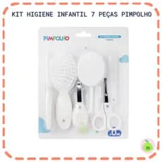 Kit Higiene de Bebê Branco com 7 Peças Pimpolho