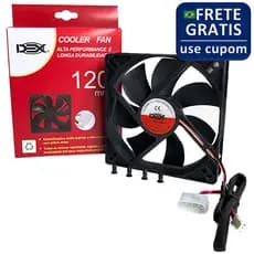 Cooler Fan Preto 120mm x 120mm x 25mm 12 cm Gabinete Ventoinha