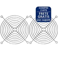 Kit 2 Grade Tela Proteção Cooler Ventoinha 120x120 Mm Aço