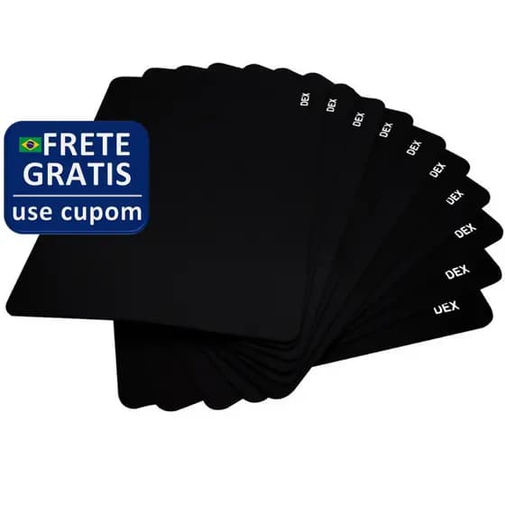 10 Und Mouse Pad Gamer Mousepad Tecido Base Emborrachada Antiderrapante Preto