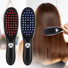 Escova Massageadora Capilar 4 Em 1 Led Terapêutica Cabelo e Antiqueda