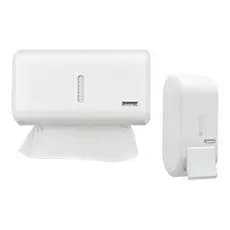 Kit Saboneteira Sabonete Premisse + Dispenser Papel Toalha
