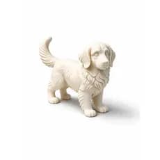 Estátua Cachorro Decorativa 3D | Escultura Pet Realista | Presente Criativo para Amantes de Cães  | Golden Retriever