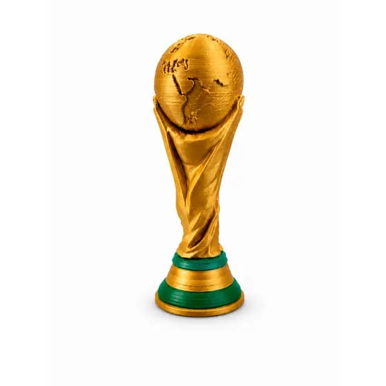 🏆 TROFÉU ESTILO COPA DO MUNDO – DECORAÇÃO PREMIUM (17,5cm)