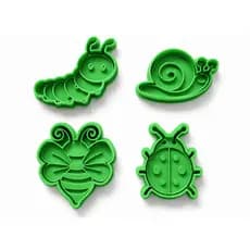 🐞 KIT CORTADORES DE BISCOITO INSETINHOS FOFOS 3D – 4 MODELOS