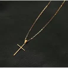 Colar Masculino com Cruz Palito - Corrente + Pingente + Pulseira