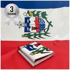 Bandeira do Alagoas 128cm por 90cm 3 Tecidos Dupla Face Oficial