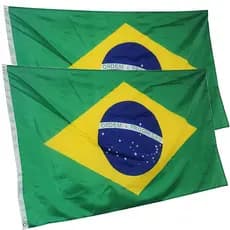 Bandeira Do Brasil 145cm x 90cm da Marca Suarez Bandeiras -  Cores Nítidas Com ilhós - Kit com 2 Und