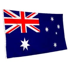 Bandeira da Austrália 145cm x 90cm da Marca Suarez Bandeiras - Cores Nítidas Com ilhós