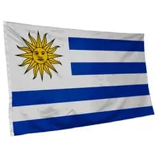 Bandeira do Uruguai 145cm x 90cm da Marca Suarez Bandeiras - Cores Nítidas Com ilhós