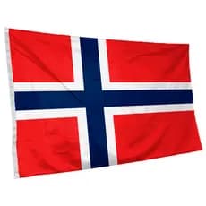 Bandeira da Noruega 145cm x 90cm da Marca Suarez Bandeiras - Cores Nítidas Com ilhós