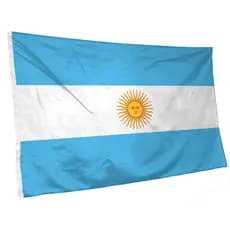 Bandeira da Argentina 145cm x 90cm da Marca Suarez Bandeiras - Cores Nítidas Com ilhós