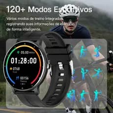 Relógio Smartwatch Inteligente Chamada Bluetooth Tela 1.5 Android iOS Esportivo Saúde