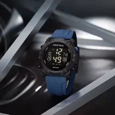 Relógio Digital Naviforce 7104 Masculino – Esportivo, LCD, Data, Semana, Alarme, Pulseira de Silicone
