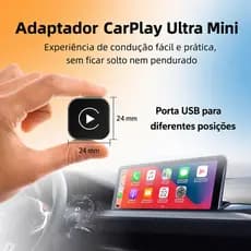 Adaptador CarPlay e Android Auto Sem Fio - USB Plug Conexão Automática