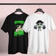 Kit 2 Camiseta de Academia Feminina Docinho Treino 100% Algodão T-shirt Varias Cores Promoção