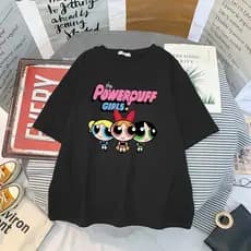 Camiseta Premium Meninas Super Poderosas Blusas Superirls Camisa  Harajuku Envio Imeditado