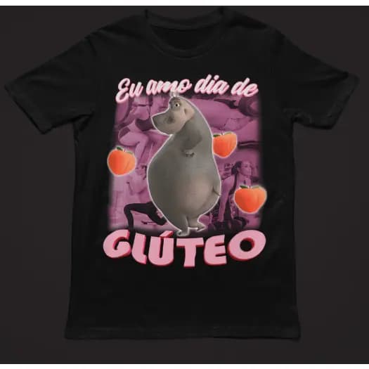 "Eu amo dia de Glúteo" Camisa Treino Academia Feminino Camisa Personalizada Em DTF Duravel Envio Já