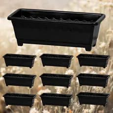 Kit 9 Vasos Floreiras Jardineiras grande 9,5L  - Preto