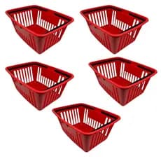 Kit 5 Cesta Cestinha Mercado Supermercado Reforçada