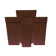 Kit 04 Vaso Rattan Flores E Plantas 28l, 17,5l, 17,5l E 10l