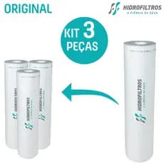 3 Refil Filtro Água 9.3/4 Caixa d’água Cavalete HidroFiltros